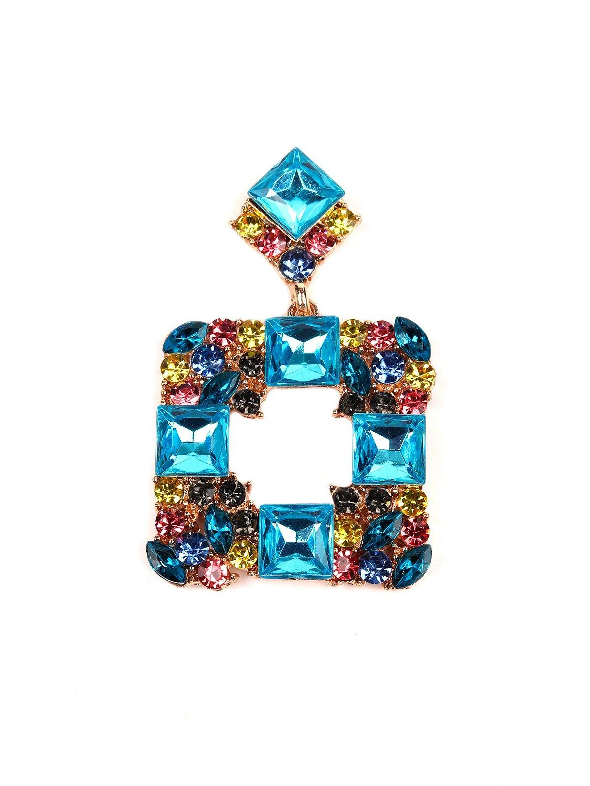 Odette Women Blue Metal Earrings - Image 4