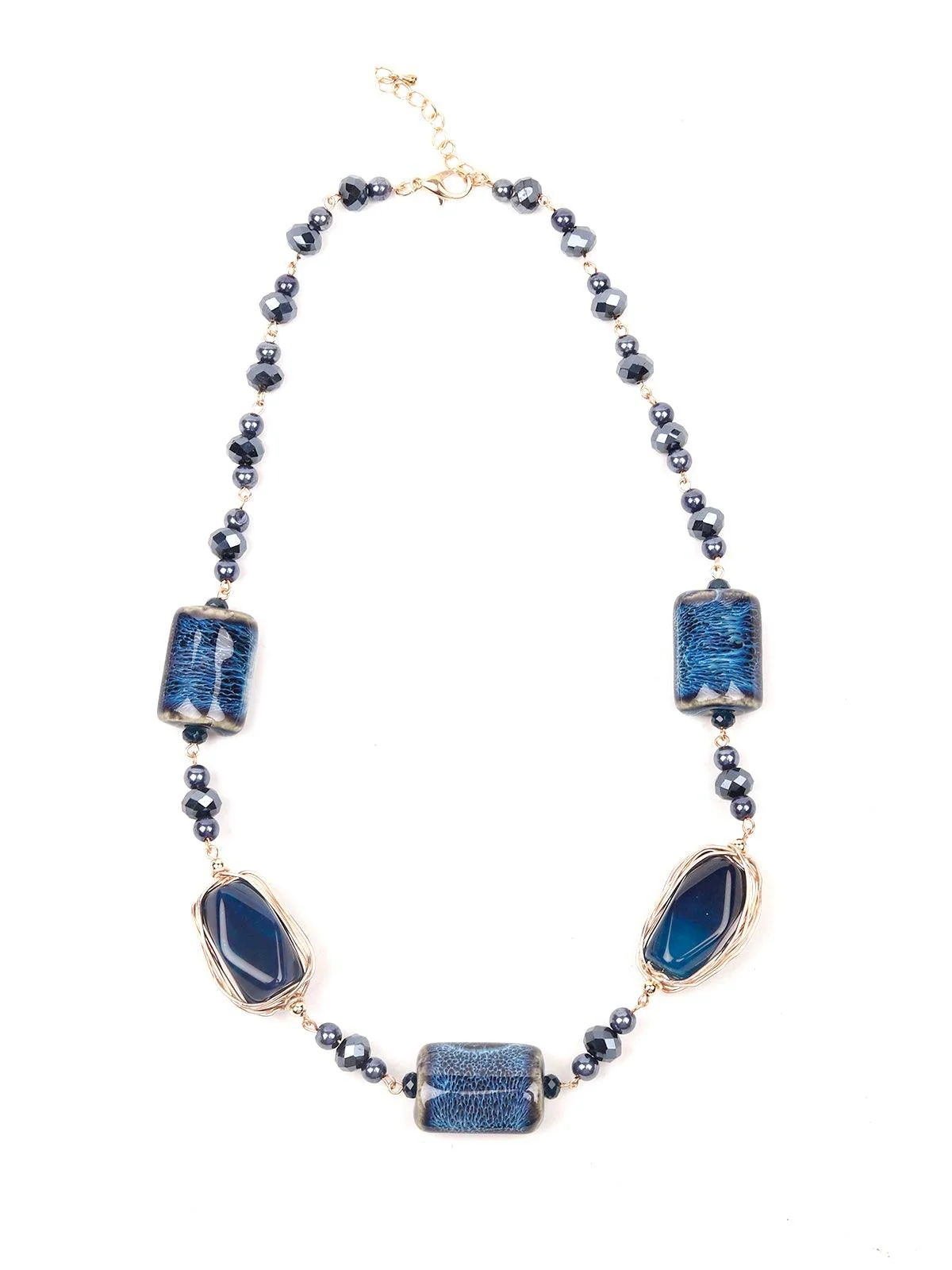 Odette Women Blue Metal Necklace - Image 3