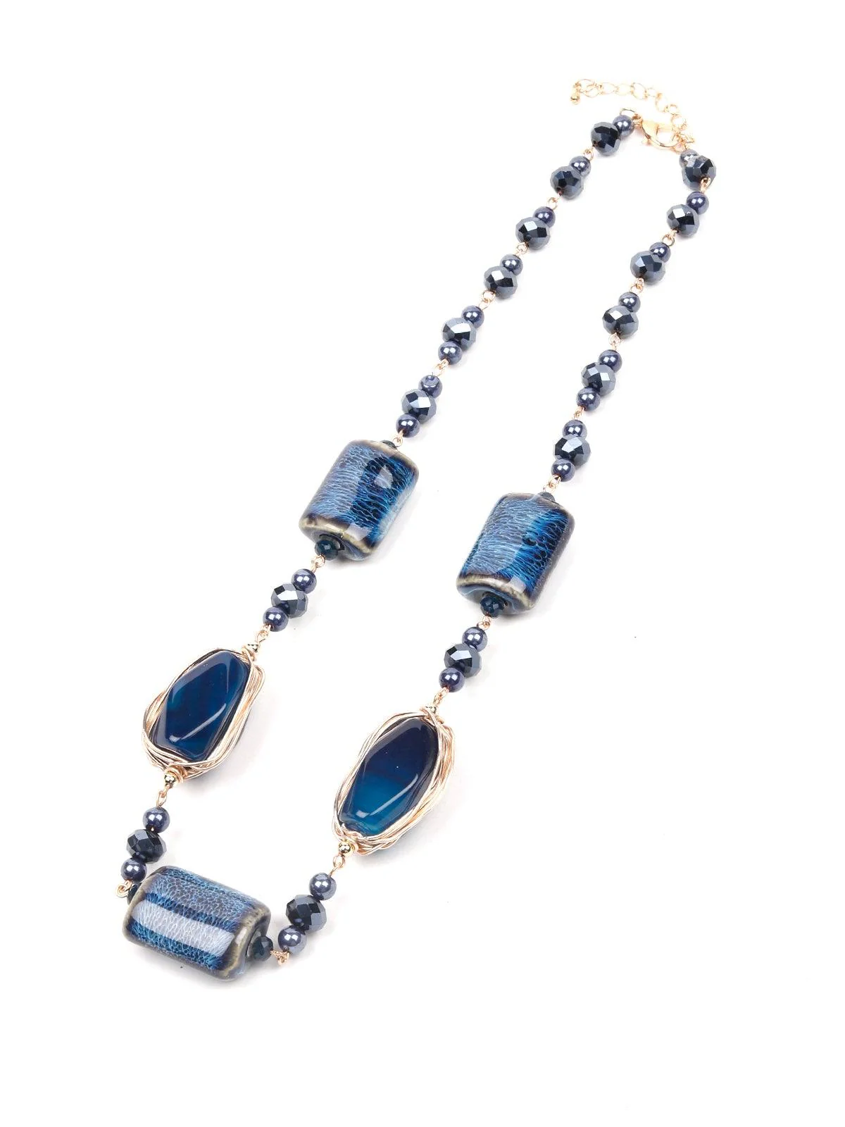 Odette Women Blue Metal Necklace - Image 4