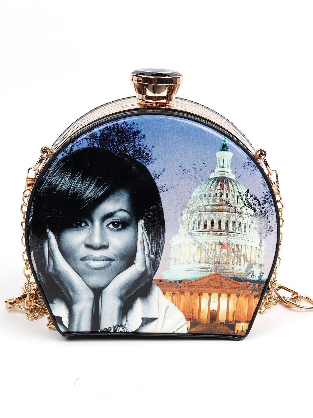 Odette Women Blue Metal Bag - Image 5