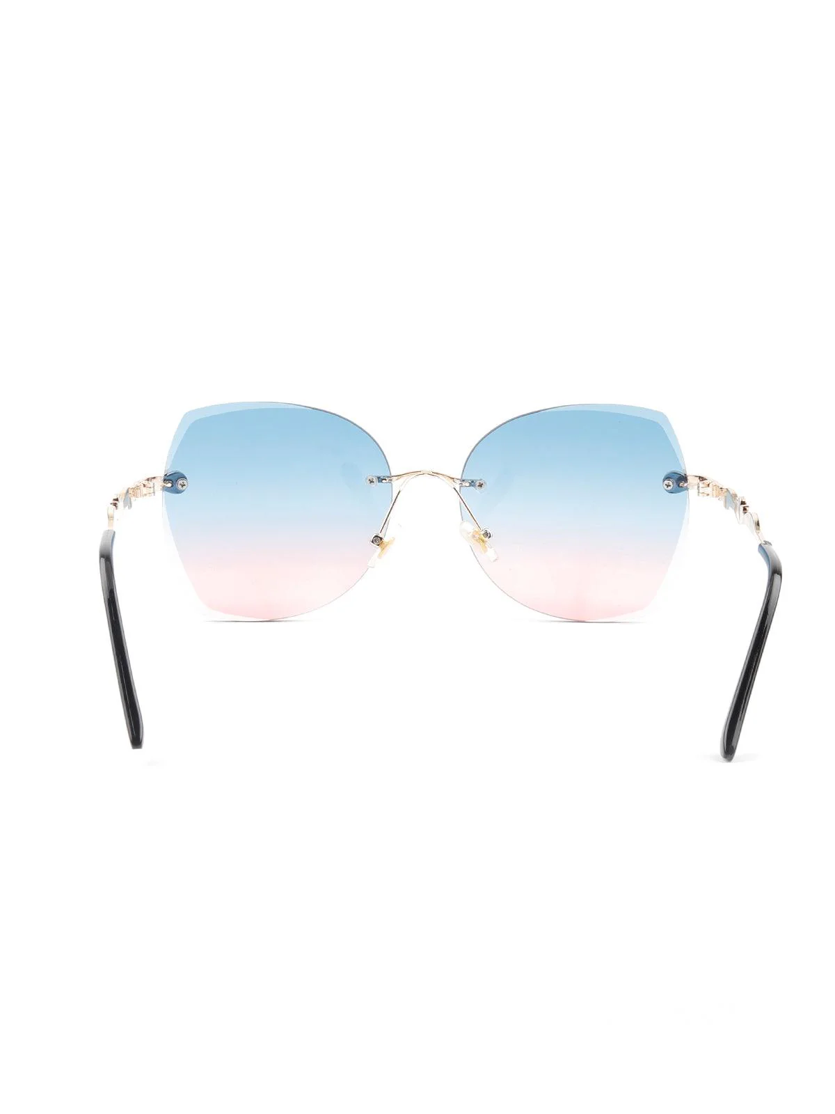 Odette Women Blue Tinted Frameless Sunglasses - Image 6