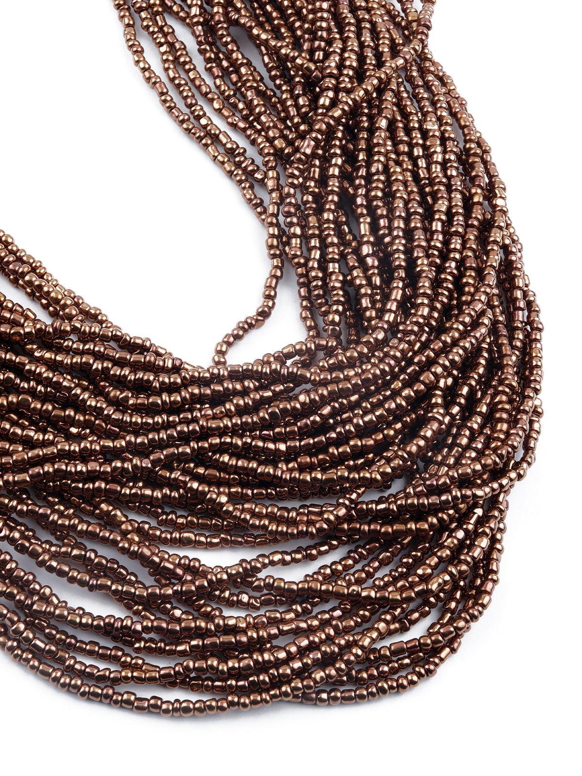 Odette Boho Brown Styled Layered Necklace For Women - Image 5