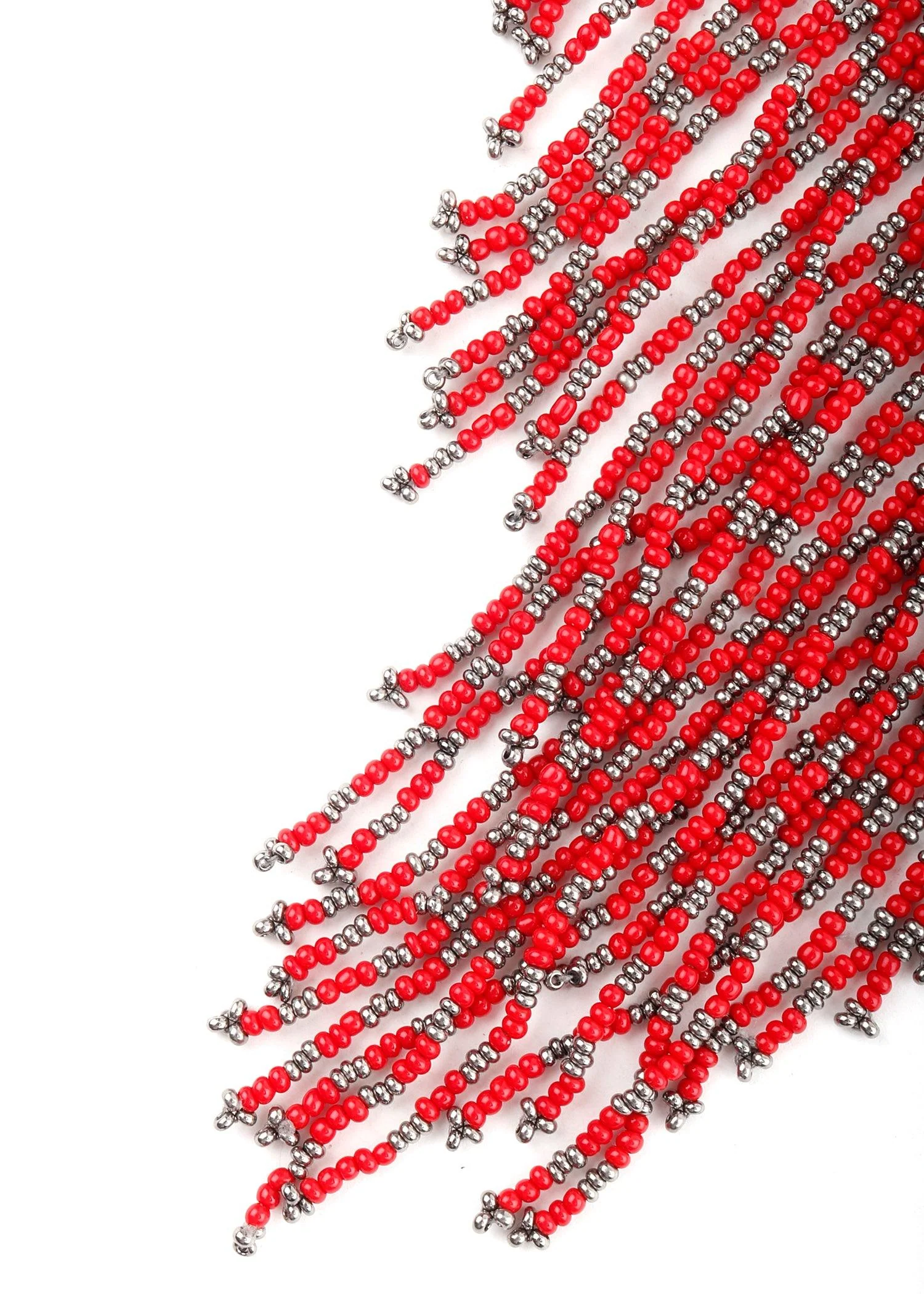 Odette Women Beaded Red Handmade Choker - Image 5