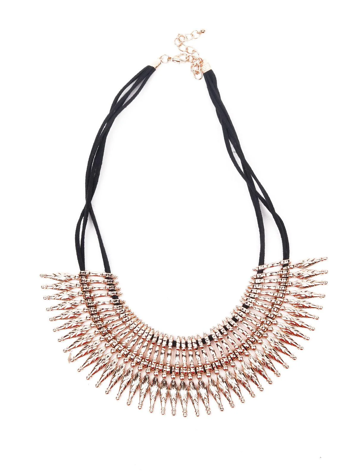 Odette Women Gold Pointed Metal Necklace - Image 3