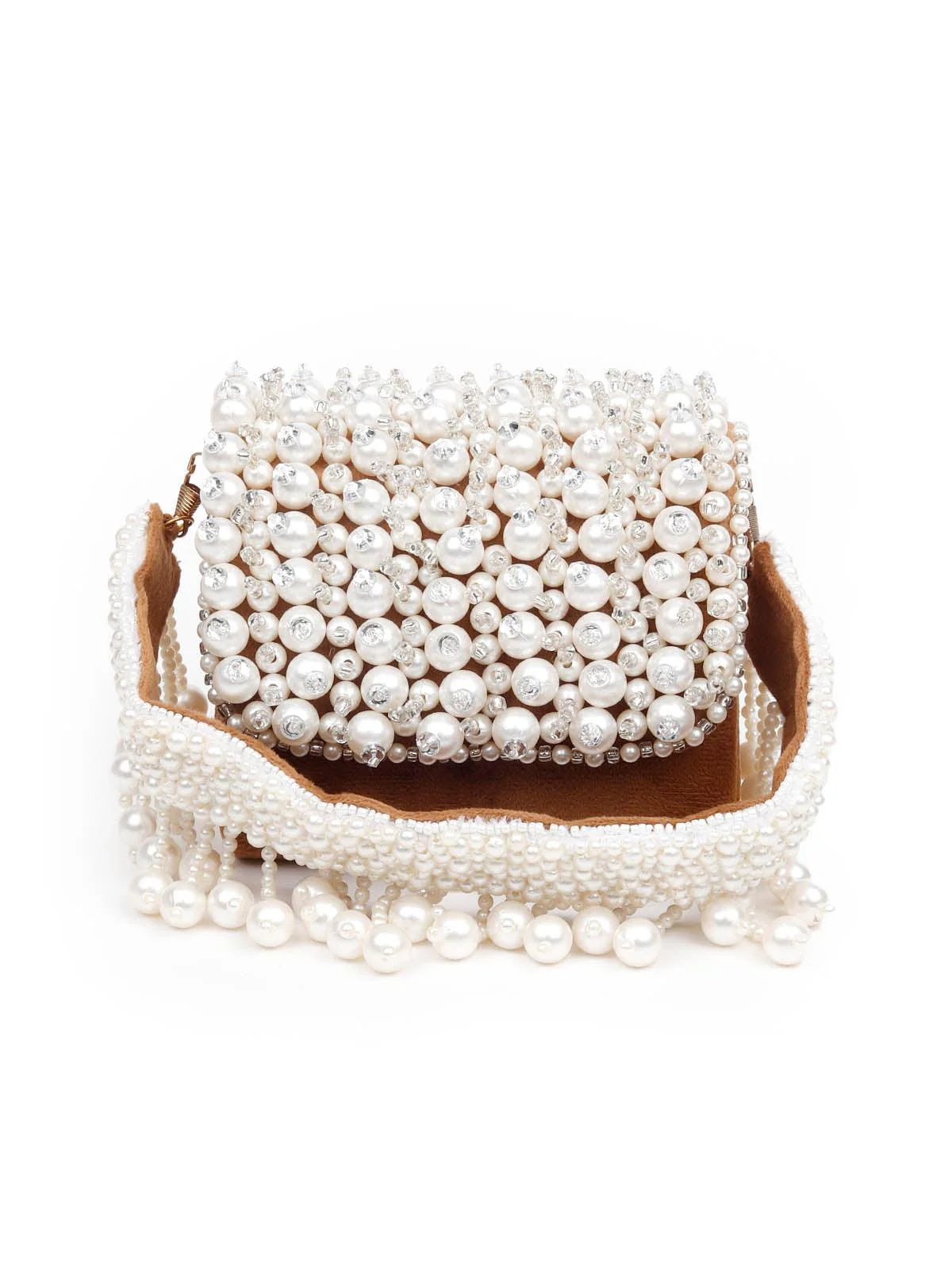 Odette Women Breath-Taking Fawn Embellished Handbag - Image 5