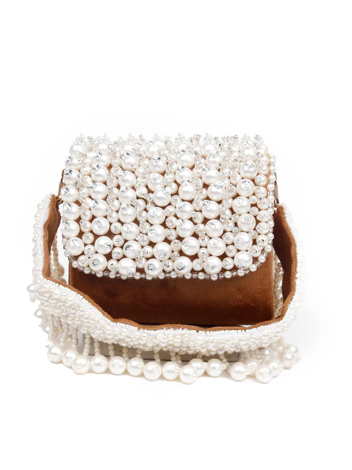Odette Women Breath-Taking Fawn Embellished Handbag - Image 6