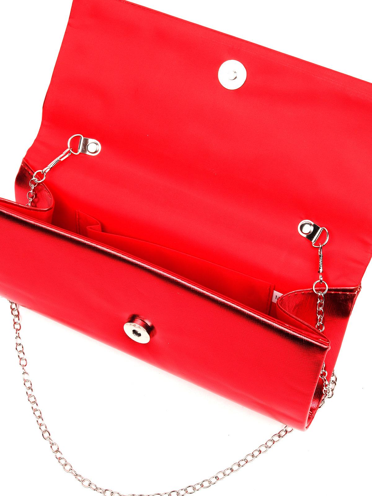 Odette Women Red Metal Sling Bag - Image 6