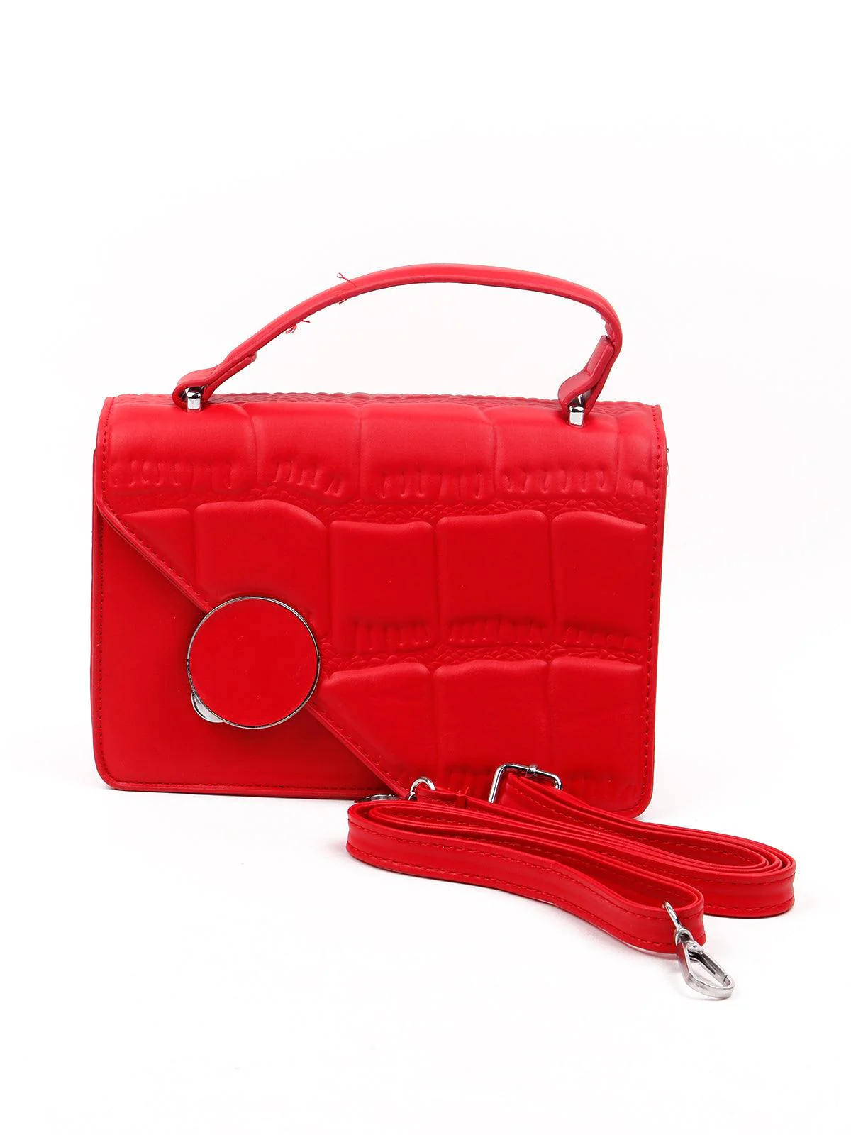 Odette Women Red Metal Sling Bag - Image 3