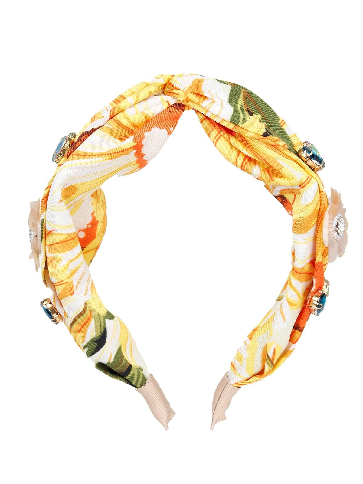 Odette Women Yellow Rhinestones Hairband - Image 3