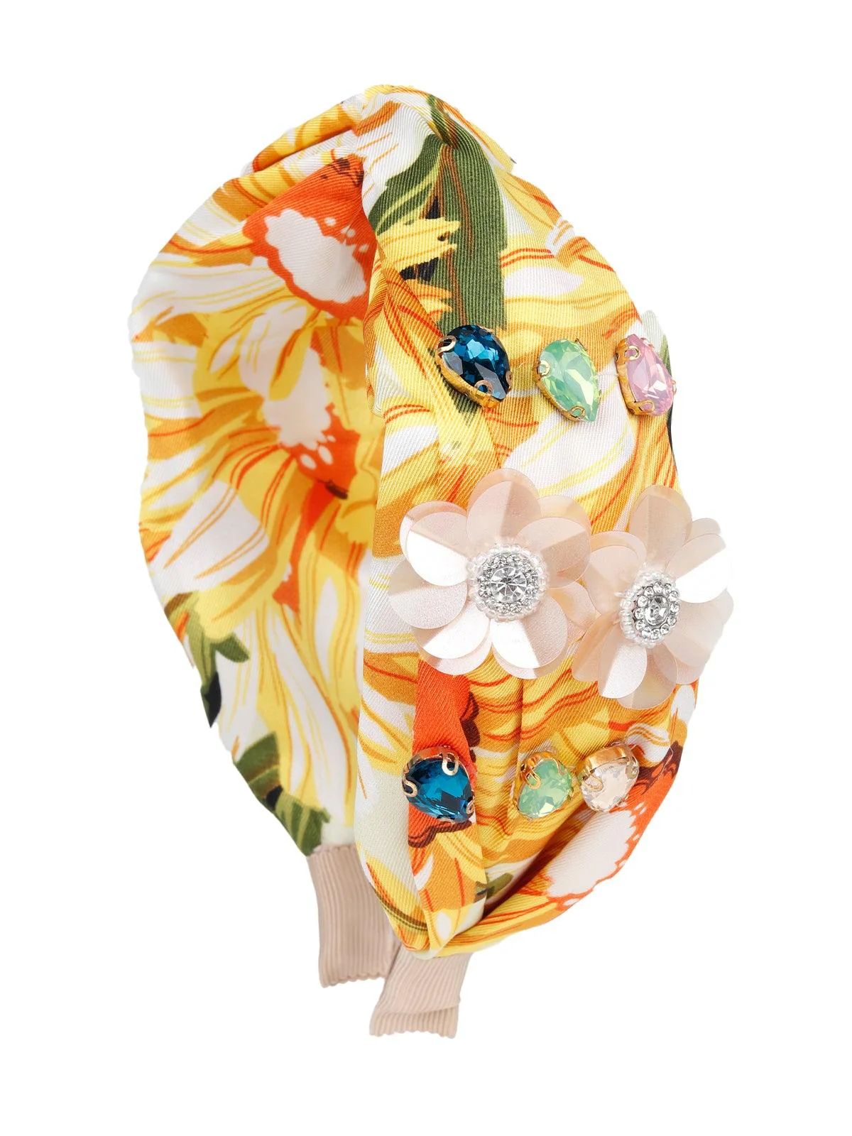 Odette Women Yellow Rhinestones Hairband - Image 4
