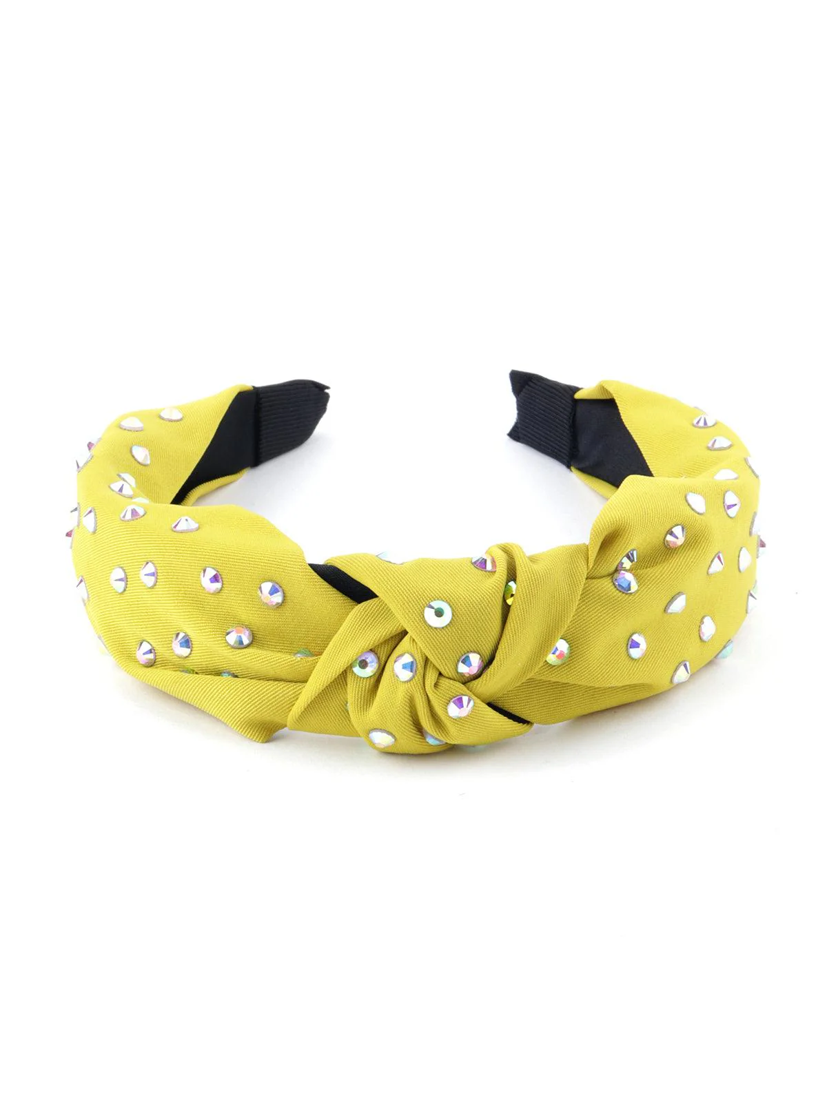 Odette Women Bright Yellow Sequin Hairband - Image 3