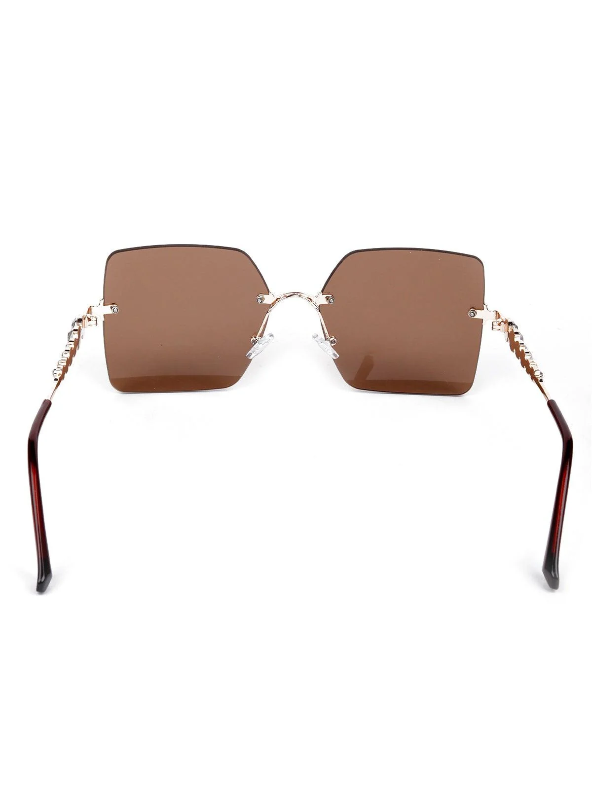 Odette Women Brown Metal Sunglasses - Image 4
