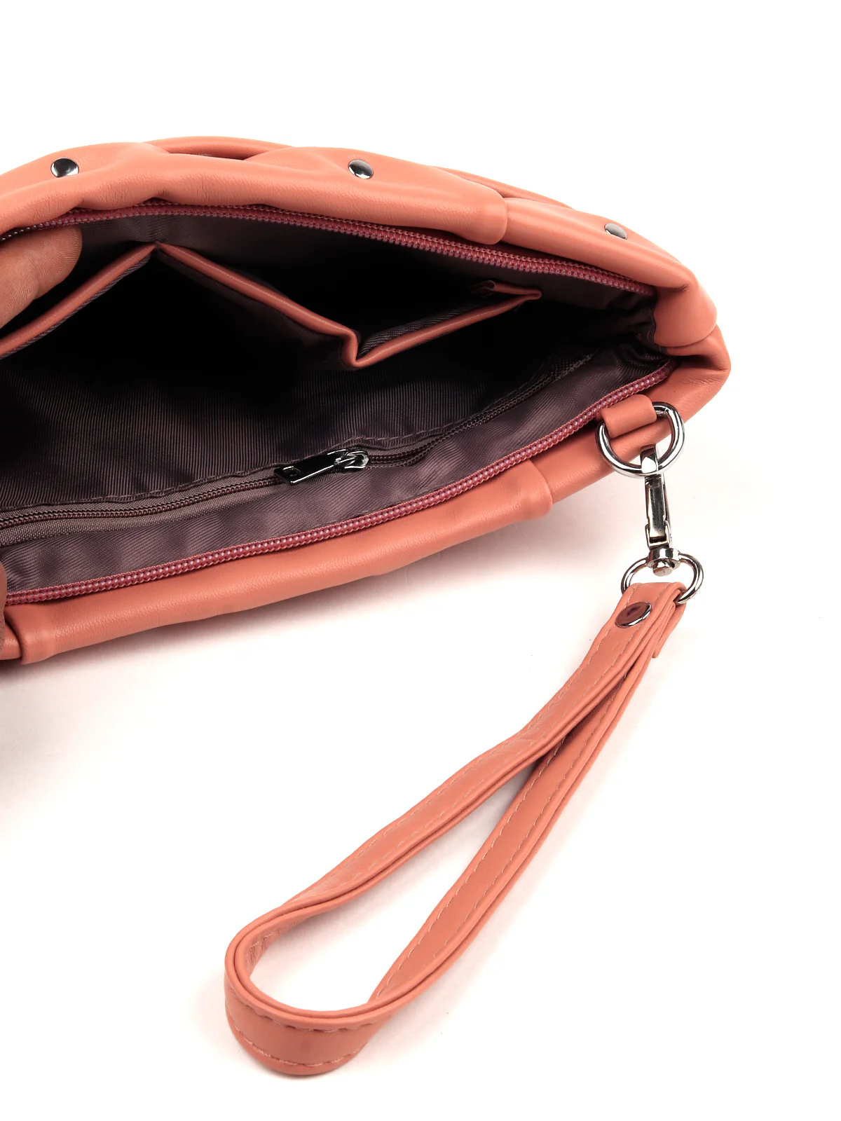 Odette Women Brown Patterned Clutch - Image 6