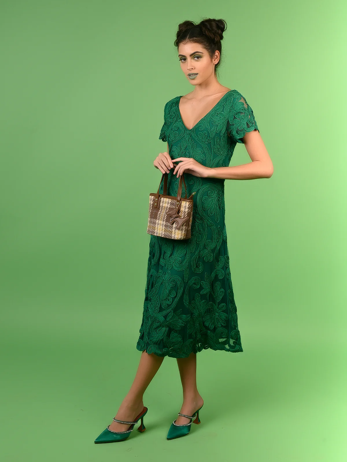 Odette Women Brown Textured Handbag - Image 2