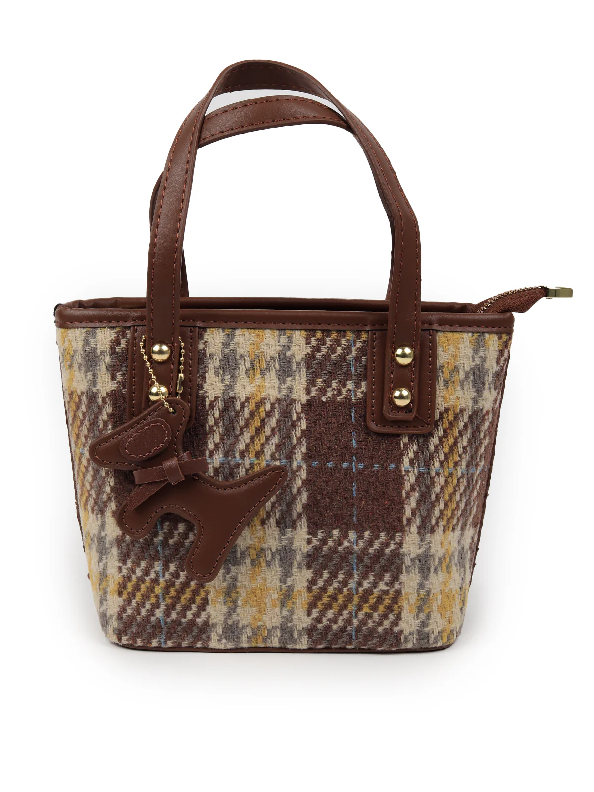Odette Women Brown Textured Handbag - Image 3