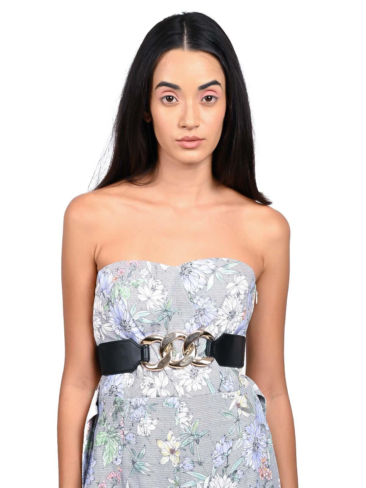 Odette Women Buckle Black Belt