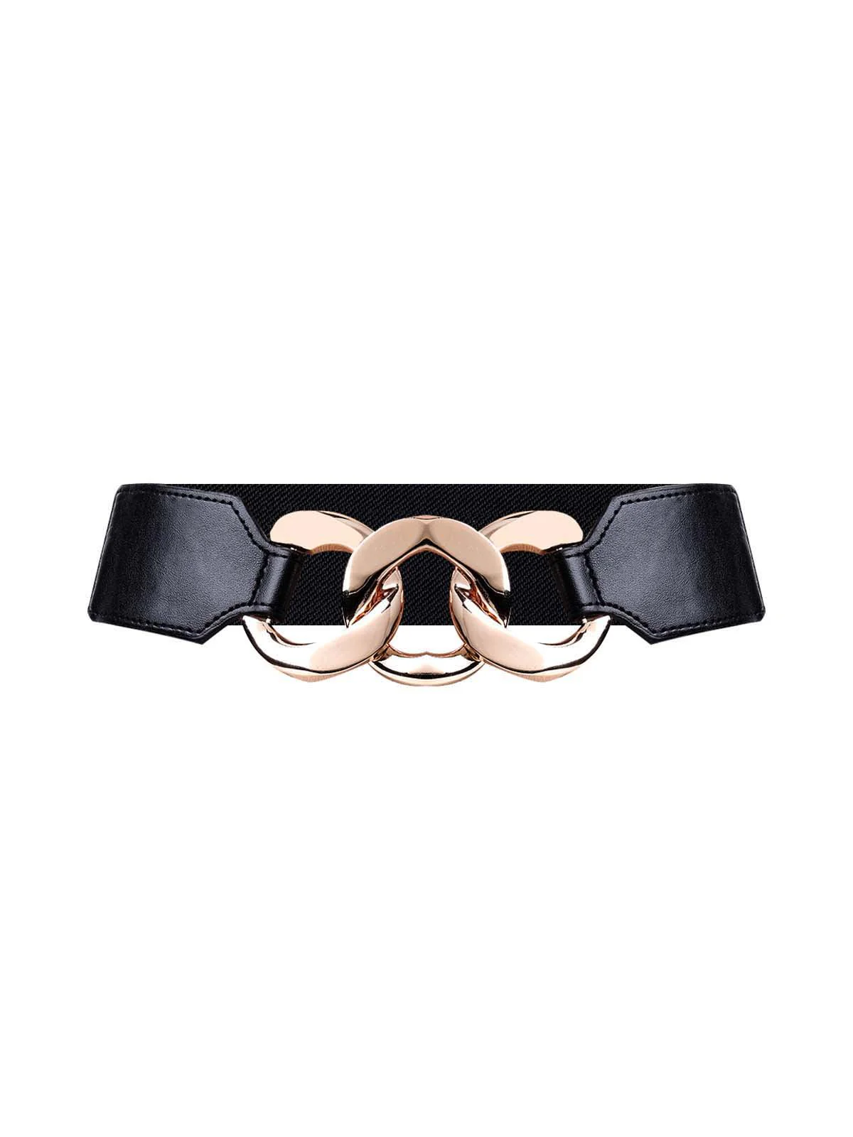 Odette Women Buckle Black Belt - Image 3