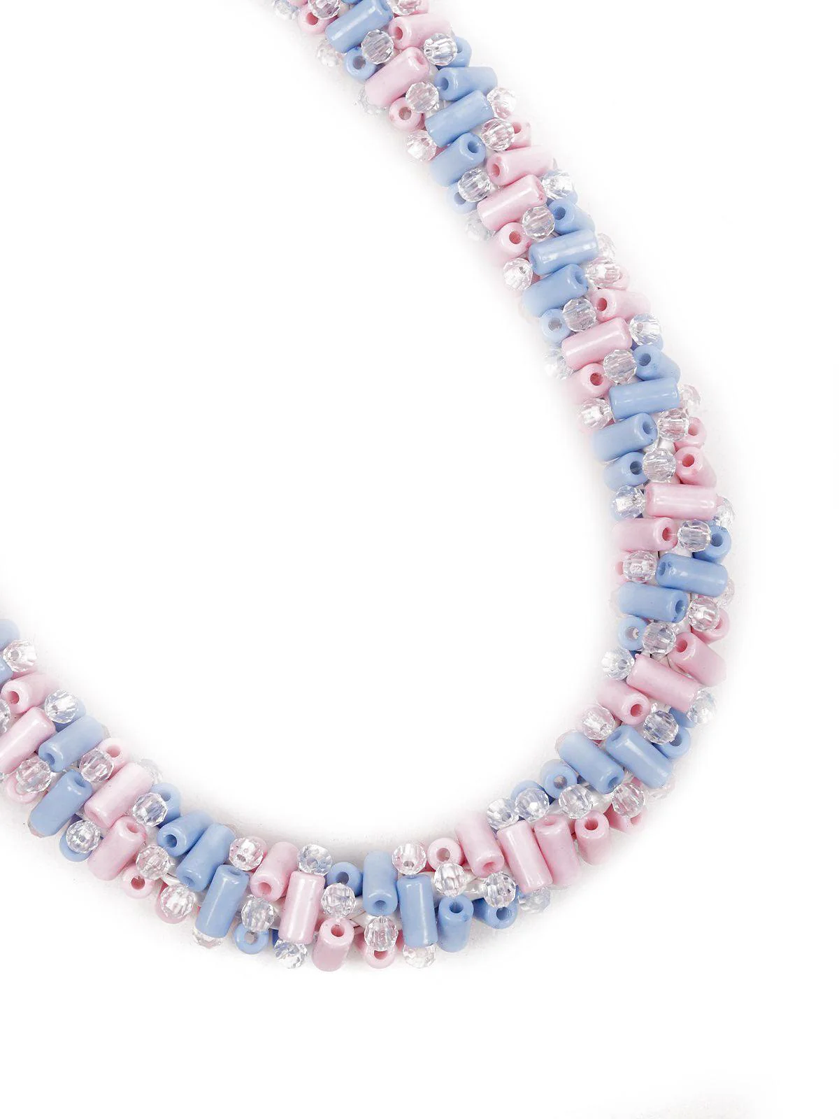 Odette Women Blue And Pink Metal Necklace - Image 3