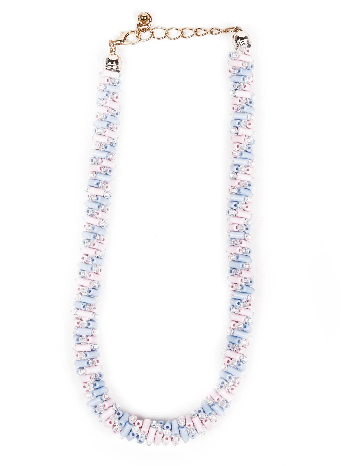 Odette Women Blue And Pink Metal Necklace - Image 4