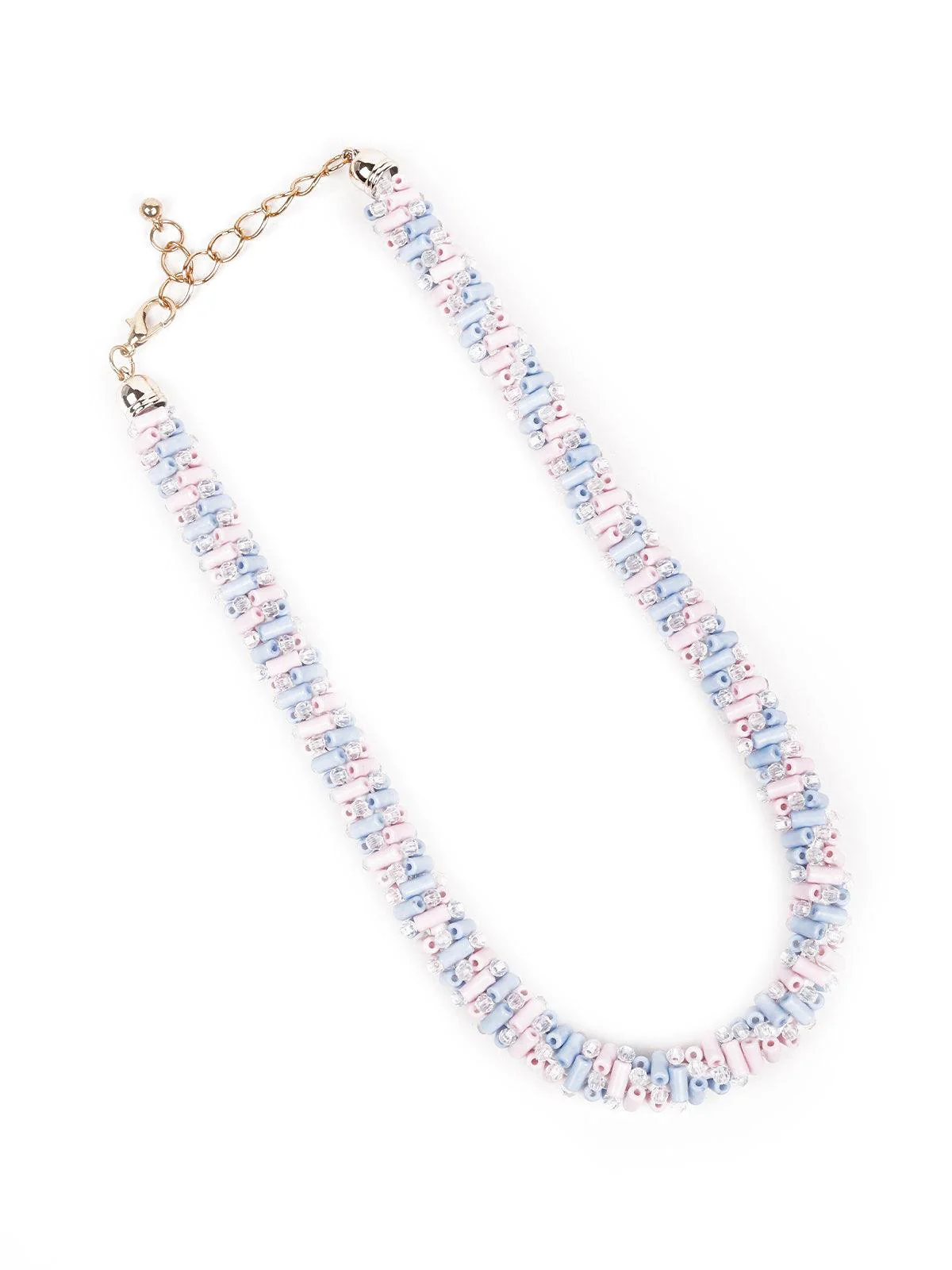 Odette Women Blue And Pink Metal Necklace - Image 5