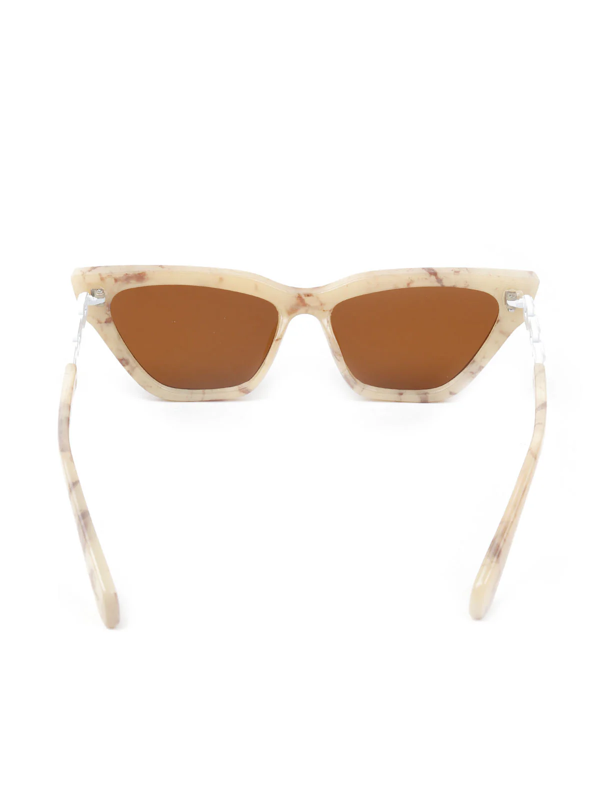 Odette Women Cat Eye Printed Frame Brown Sunglasses - Image 5