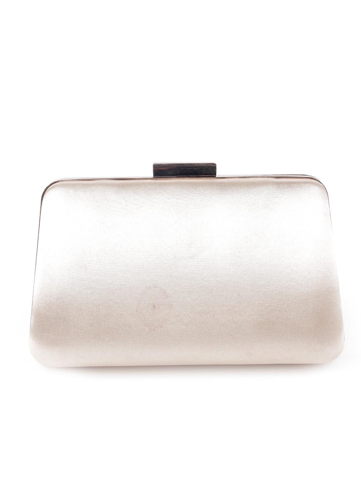 Odette Women Champagne Colour Stunning Floral Sling Bag - Image 5