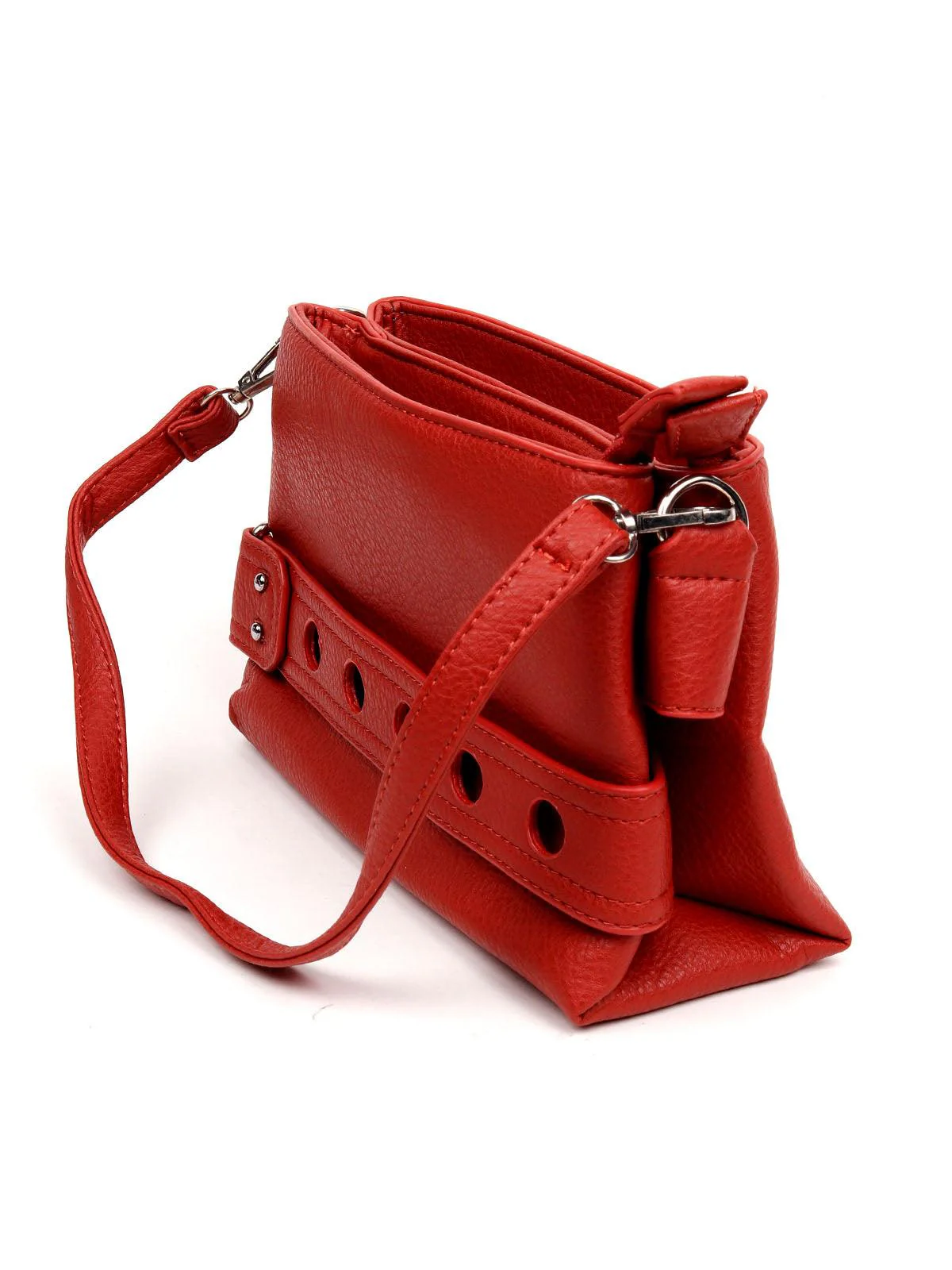 Odette Women Red Metal Sling Bag - Image 4