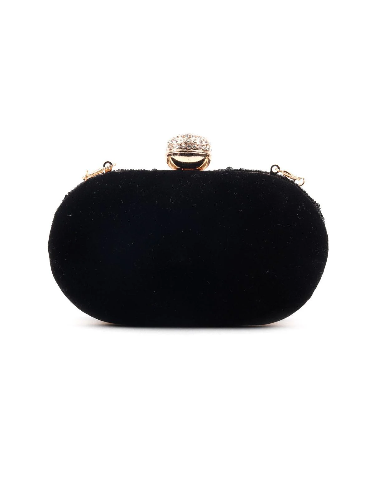 Odette Women Chic Black Embroidered Clutch - Image 6