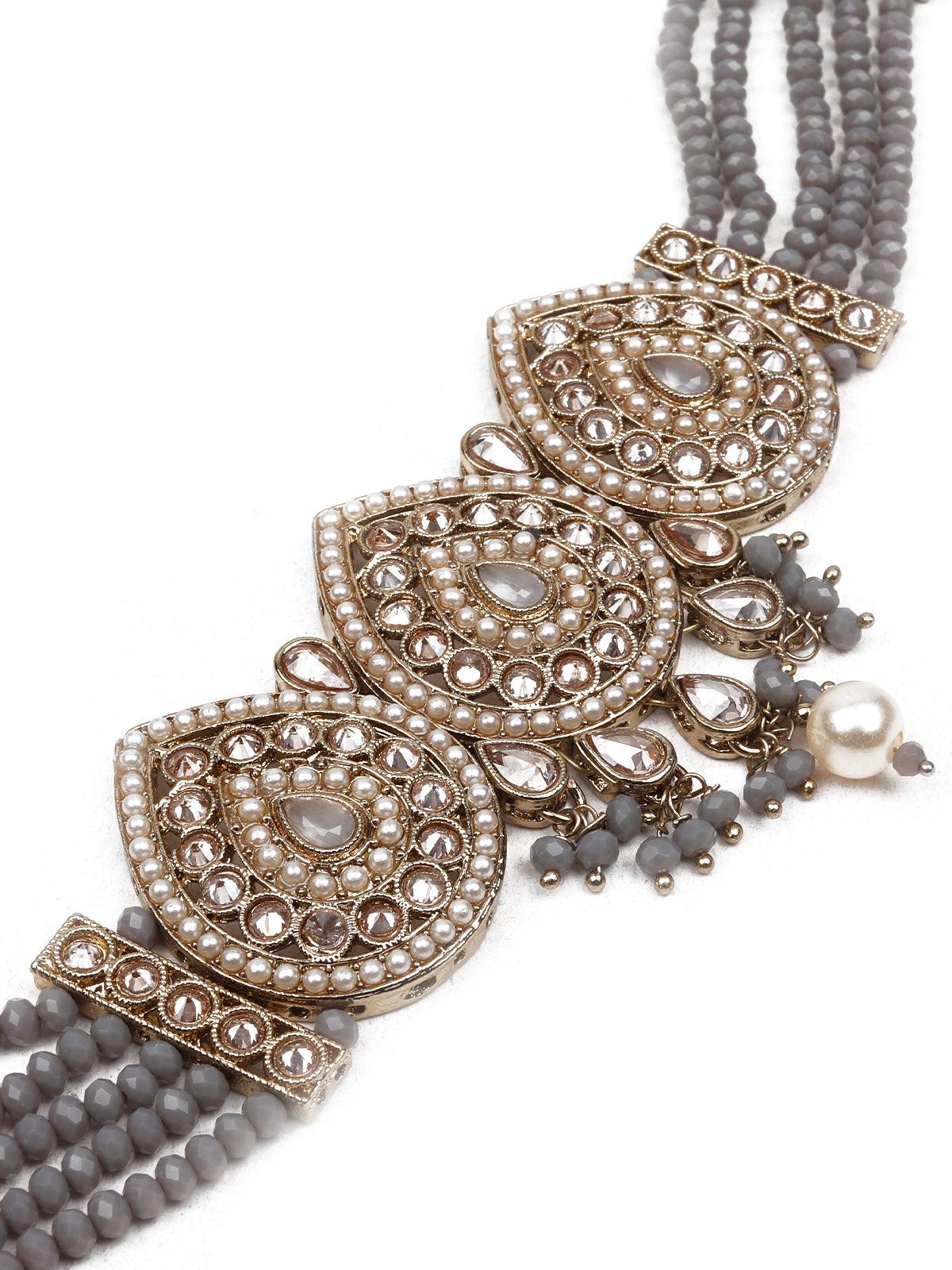 Odette Women Choker With Cool Grey Vibes - Image 5