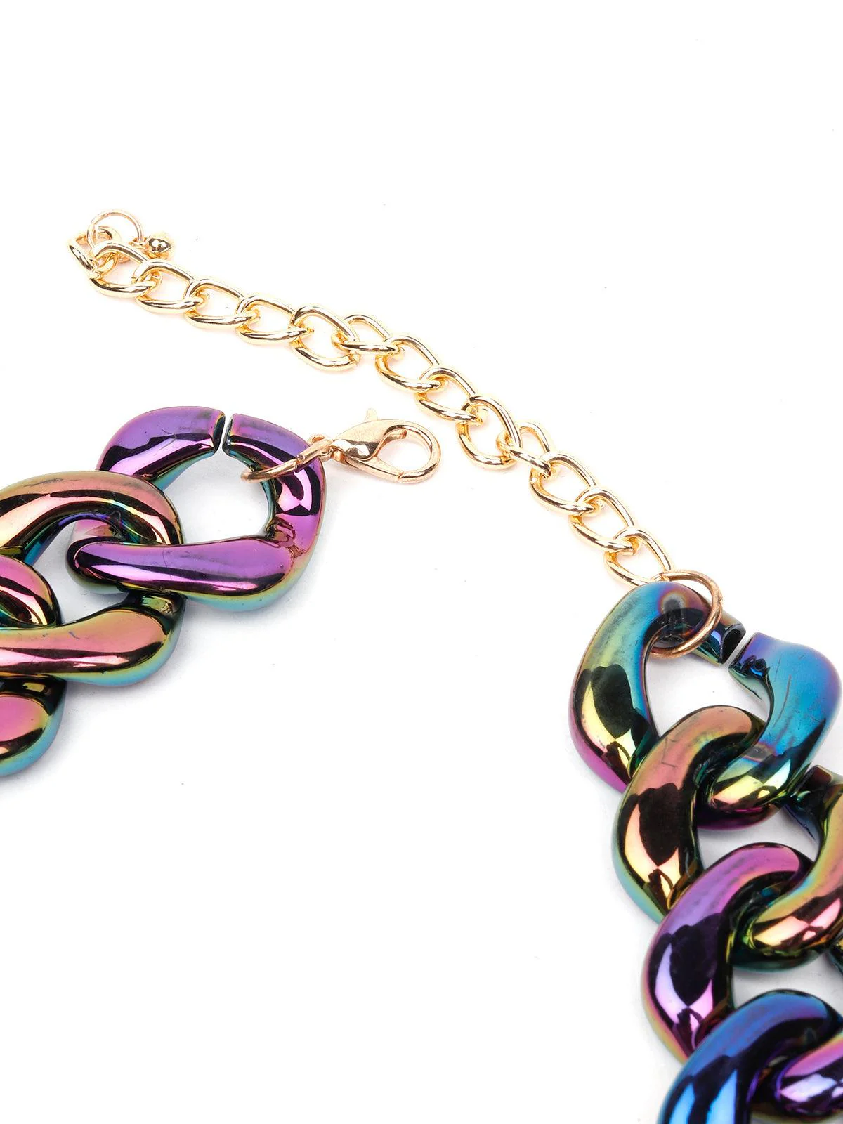 Odette Women Multicolor Metal Chain Necklace - Image 6