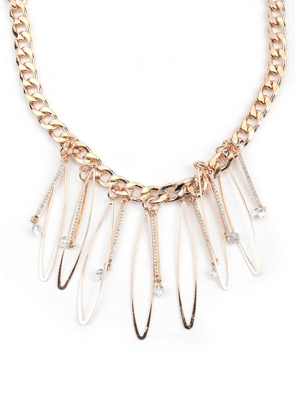 Odette Women Chunky Gold Charm Necklace - Image 5