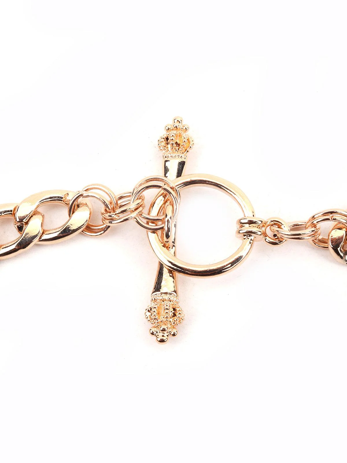Odette Women Chunky Gold Charm Necklace - Image 6