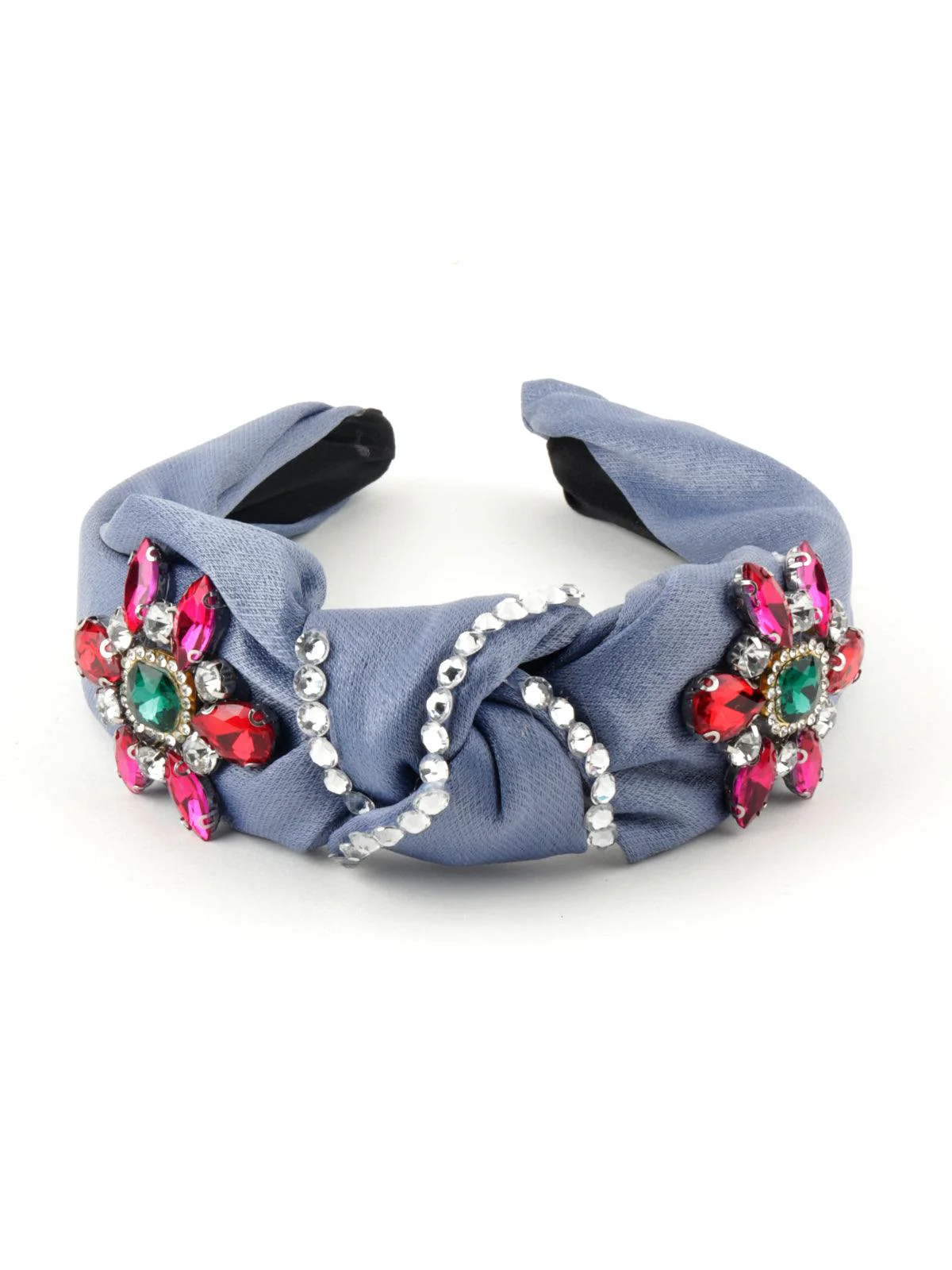Odette Women Chunky Multicolored Grey Hairband - Image 3