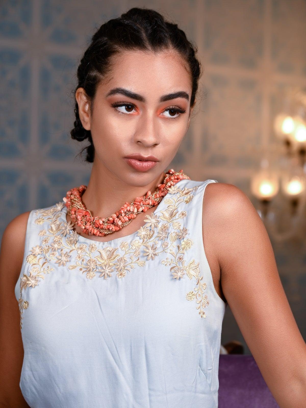 Odette Women Red Metal Necklace