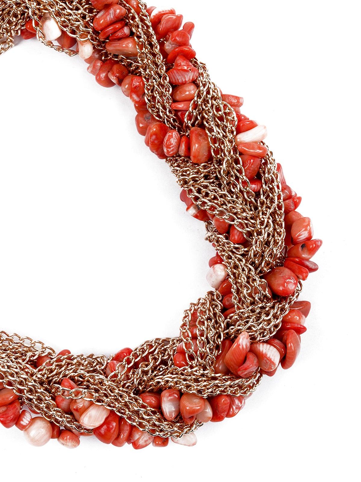 Odette Women Red Metal Necklace - Image 5