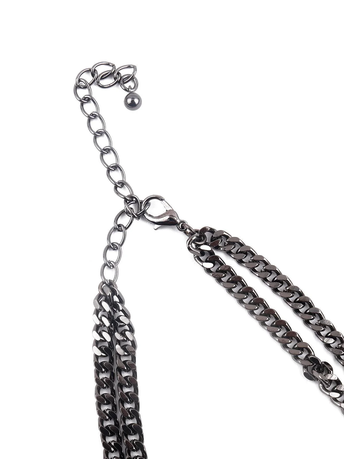 Odette Chunky Silver Tone Chain Necklace Set For Women - Image 7