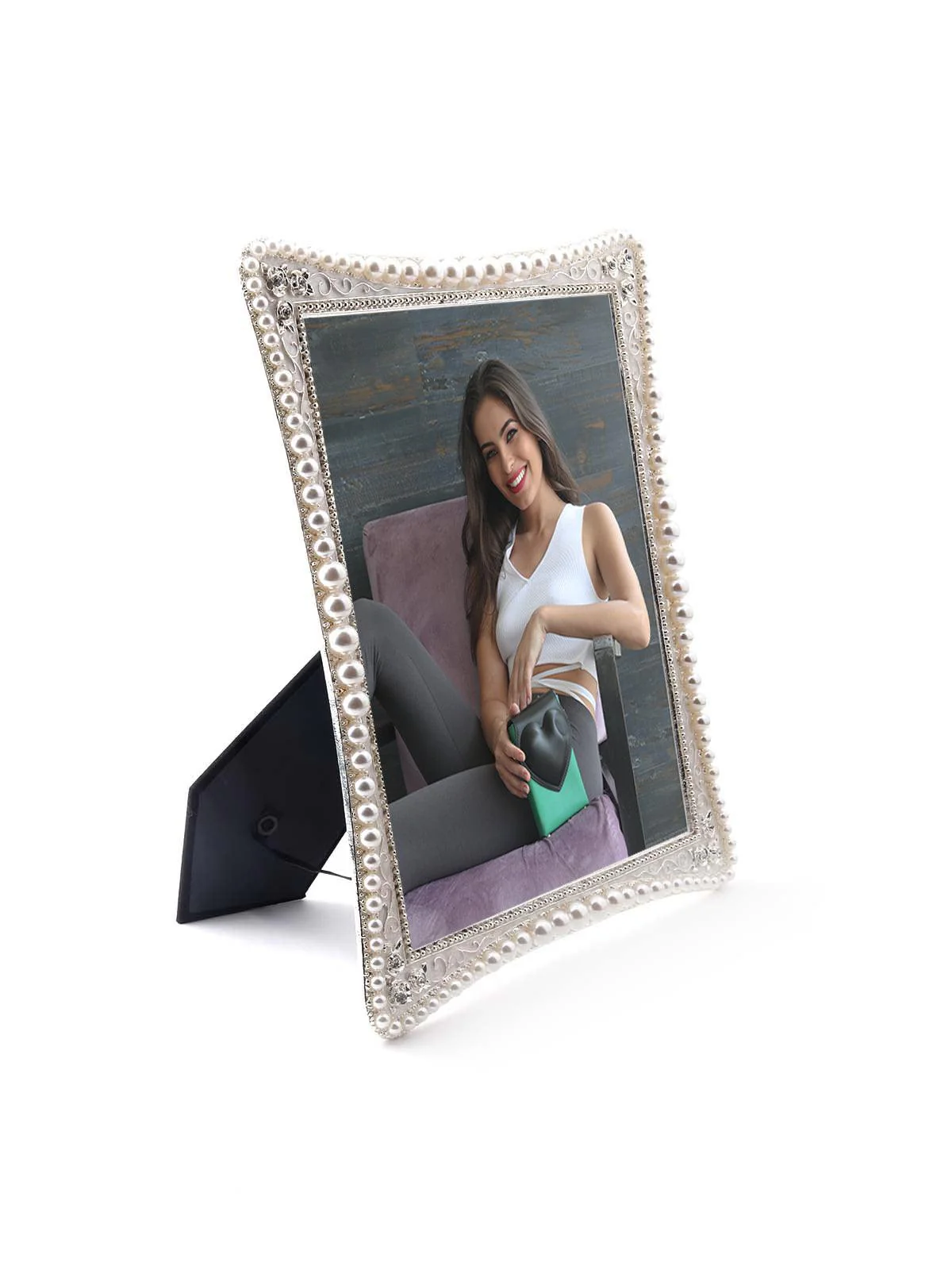 Odette Women Classic Artifical Pearl Embellished Photoframe - Image 3