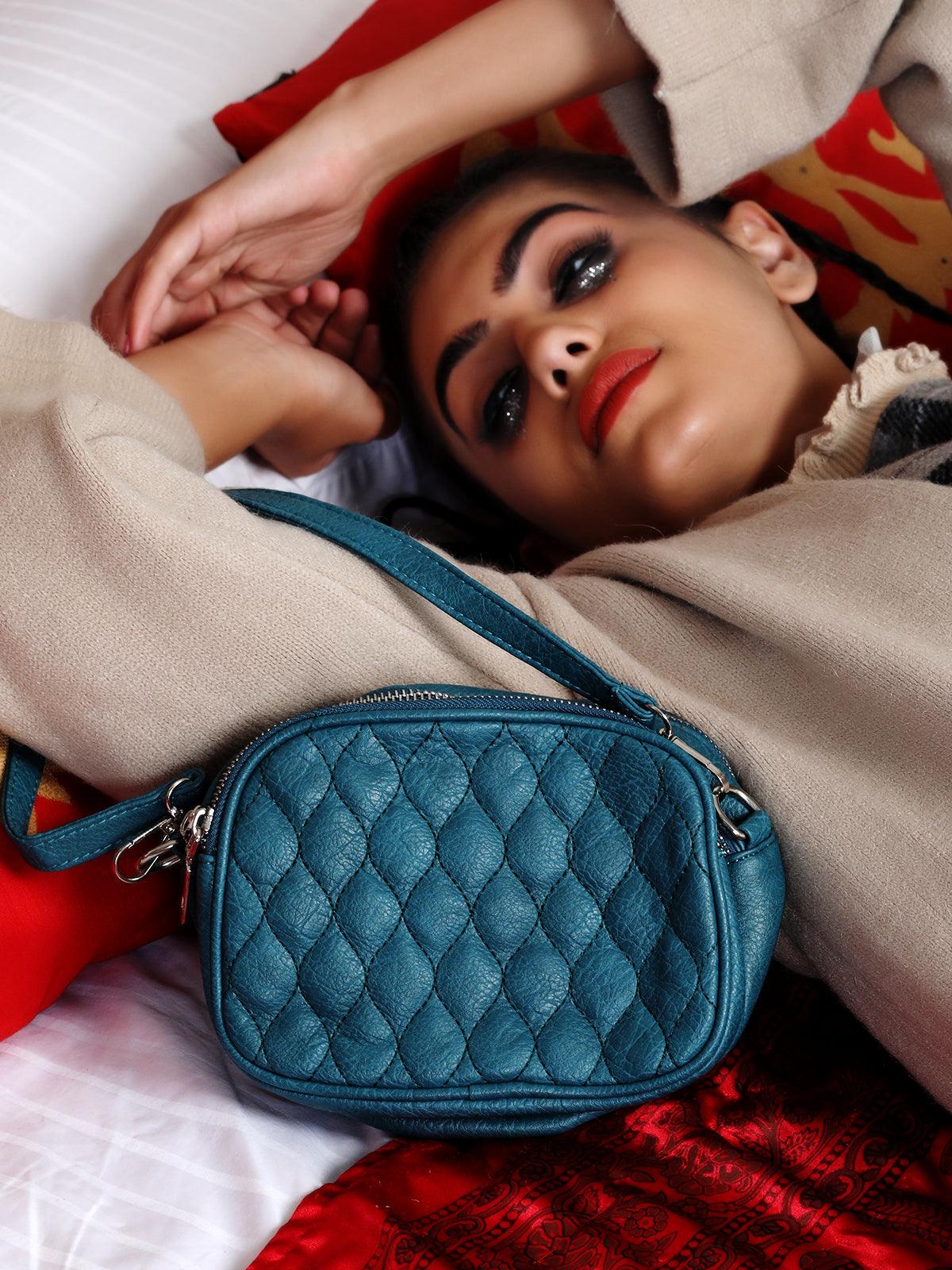 Odette Women Blue Metam Sling Bag