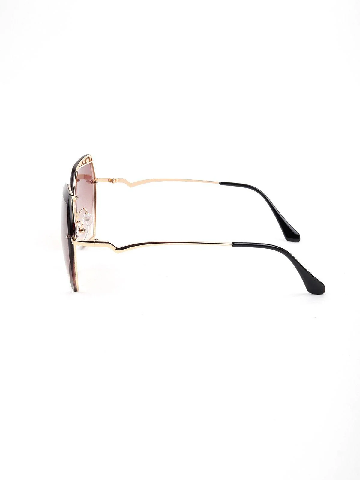 Odette Women Gold High Index Acrylic Frame Sunglasses - Image 5