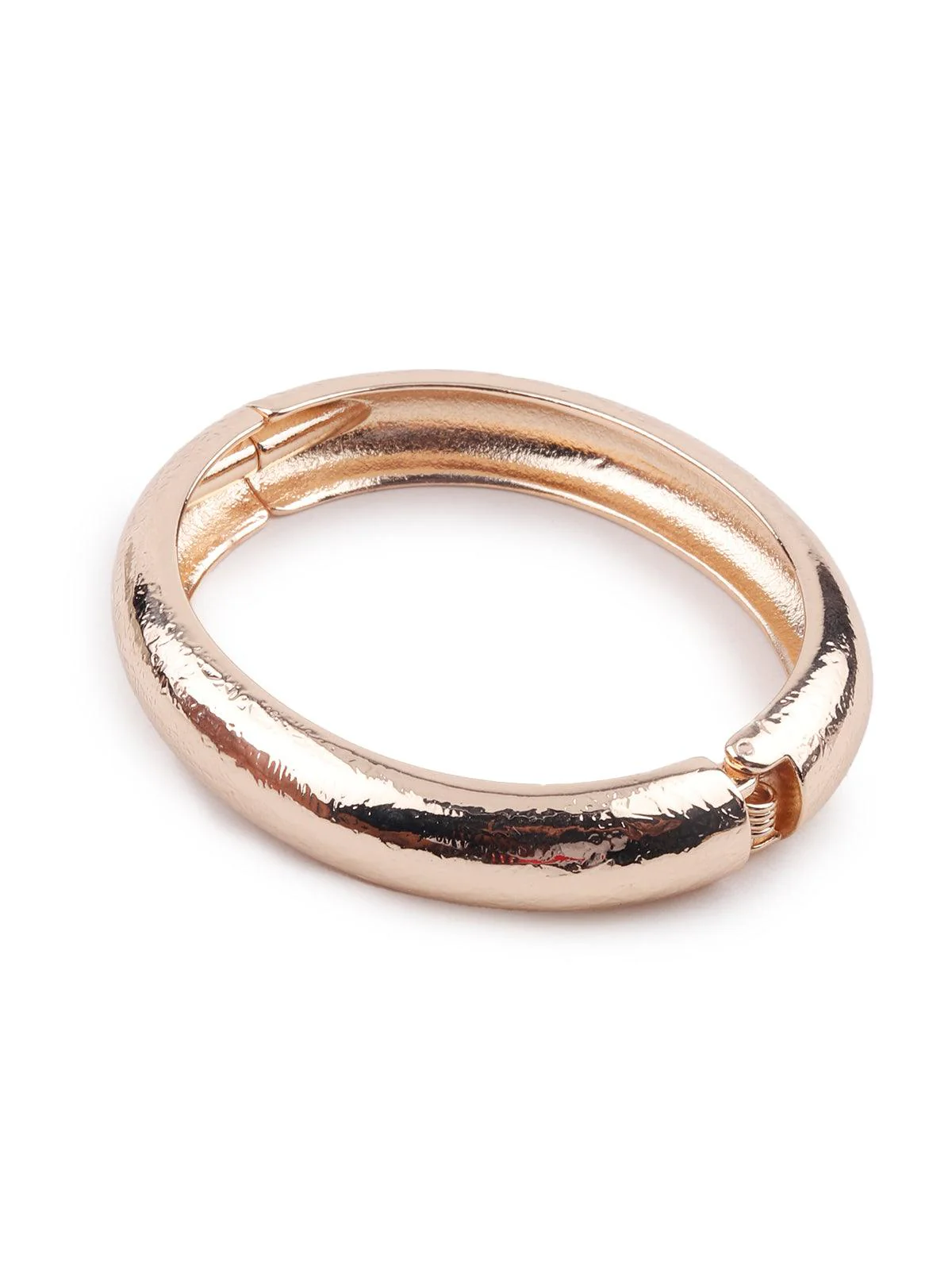 Odette Women Classic Gold-Tone Textured Bracelet - Image 4