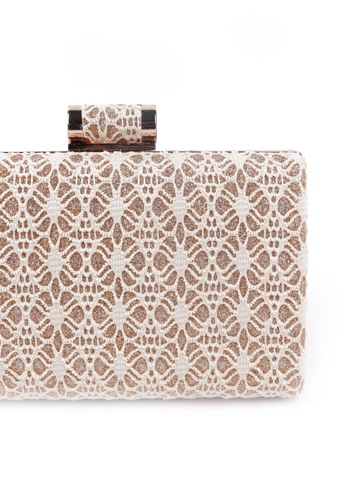 Odette Classic White Lace Box Sling Bag For Women - Image 6