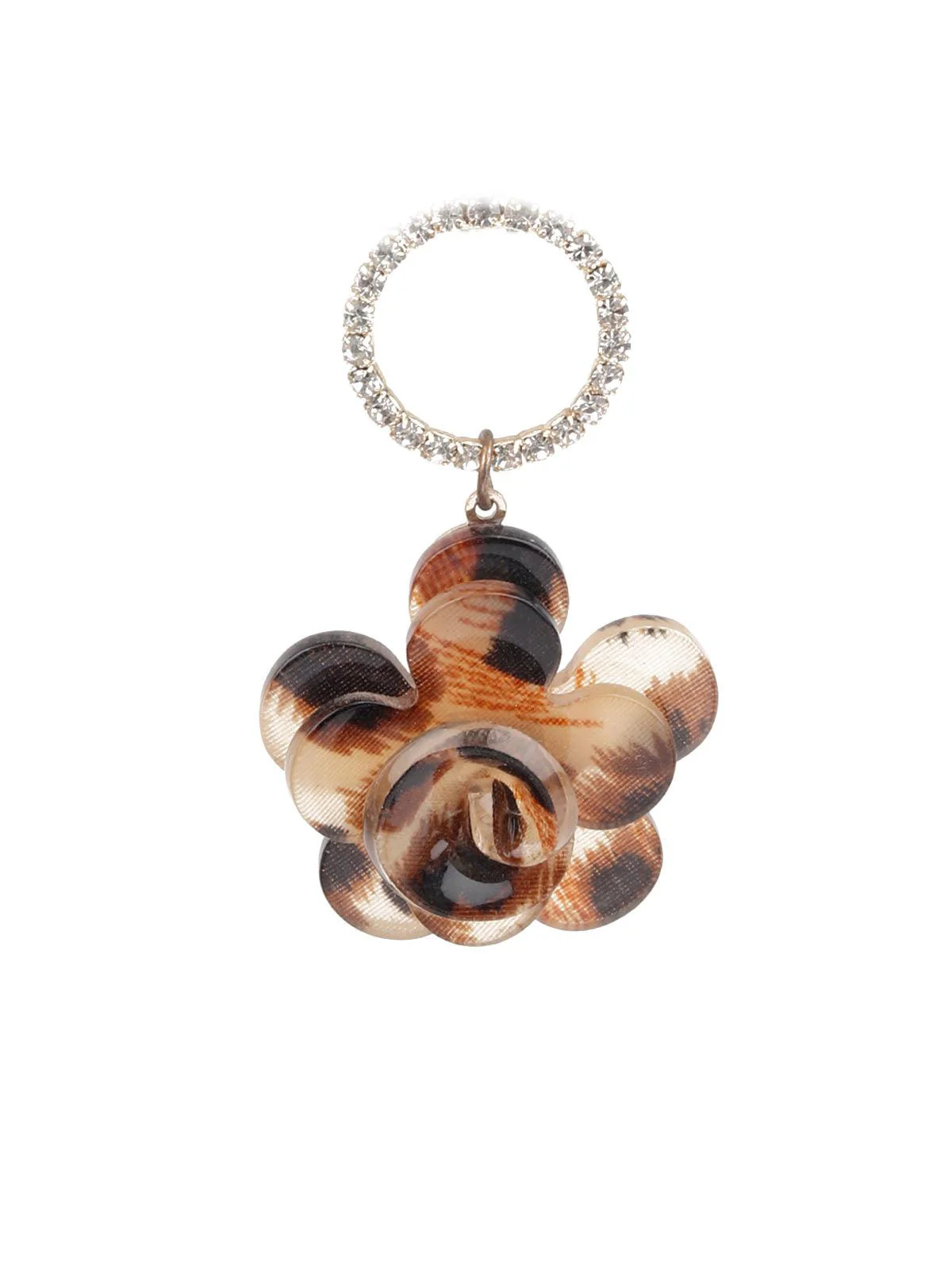 Odette Women Classy Brown Hued Dangle Earrings - Image 2