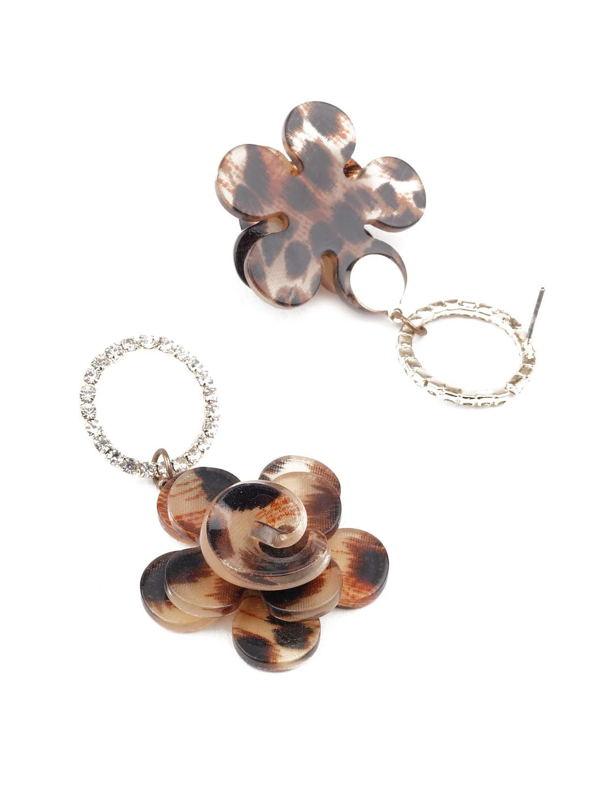 Odette Women Classy Brown Hued Dangle Earrings - Image 3