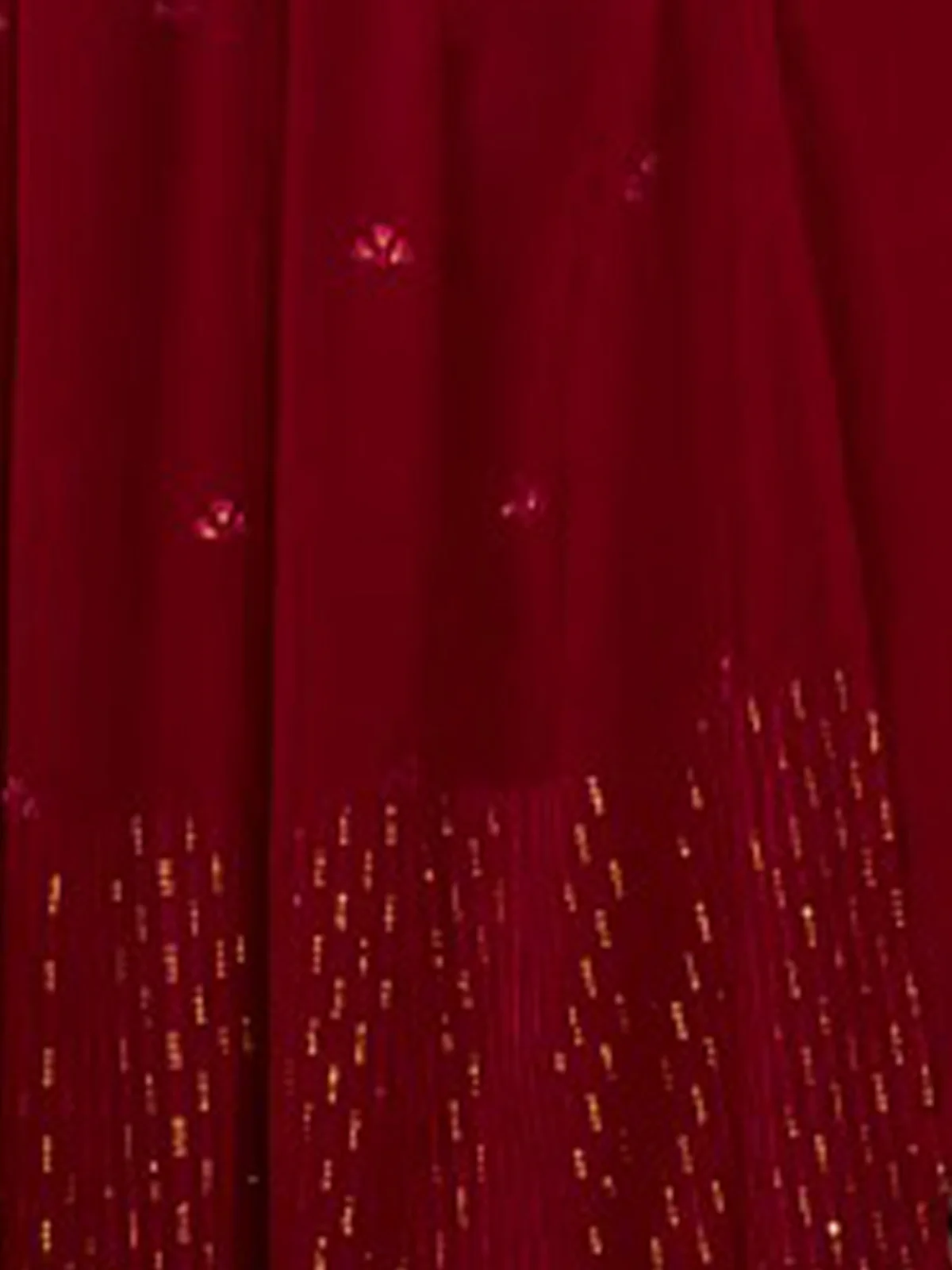 Odette Women Classy Maroon Georgette Stitched Salwar Suit - Image 3