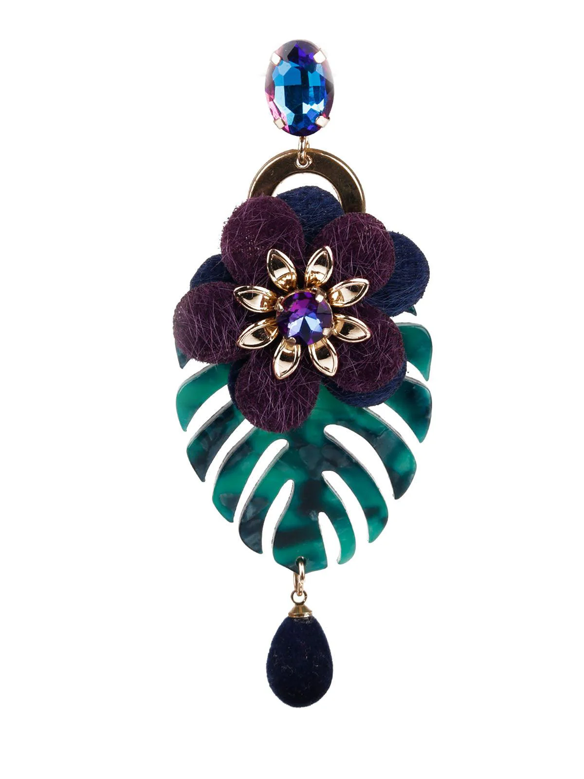Odette Women Classy Multicolored Dangle Earrings - Image 2