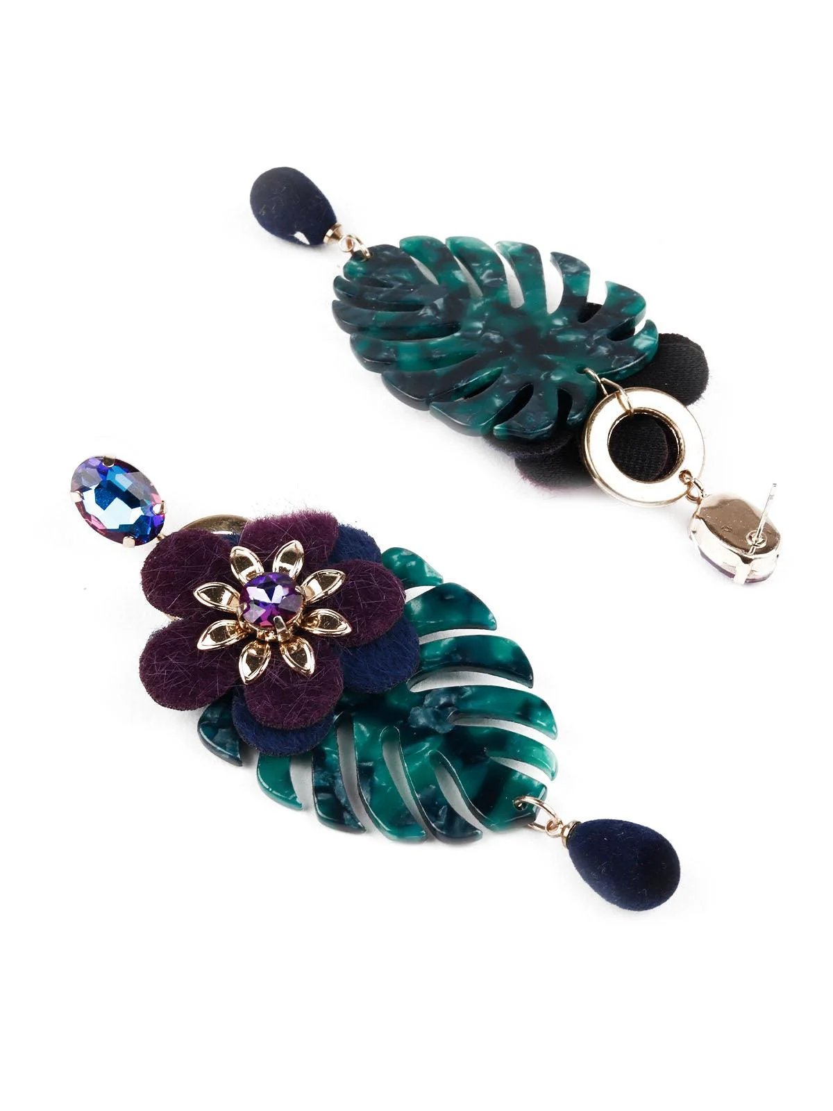 Odette Women Classy Multicolored Dangle Earrings - Image 3