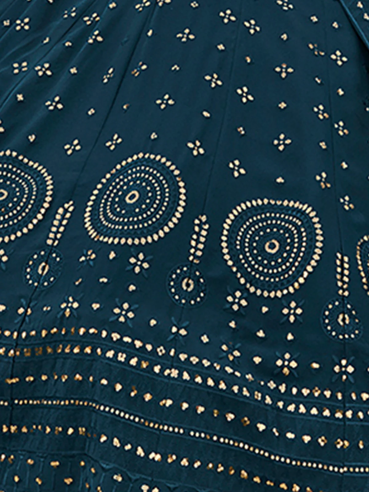 Odette Women Classy Teal Georgette Semi-Stitched Lehenga Choli - Image 4
