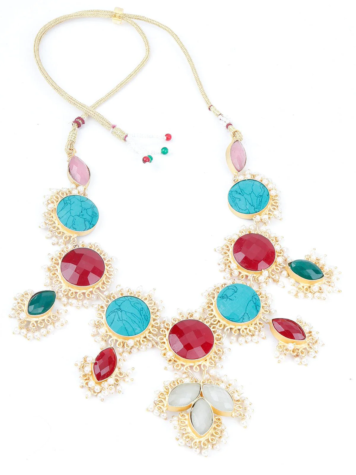 Odette Women Coloured Rhinestone Necklace - Image 4