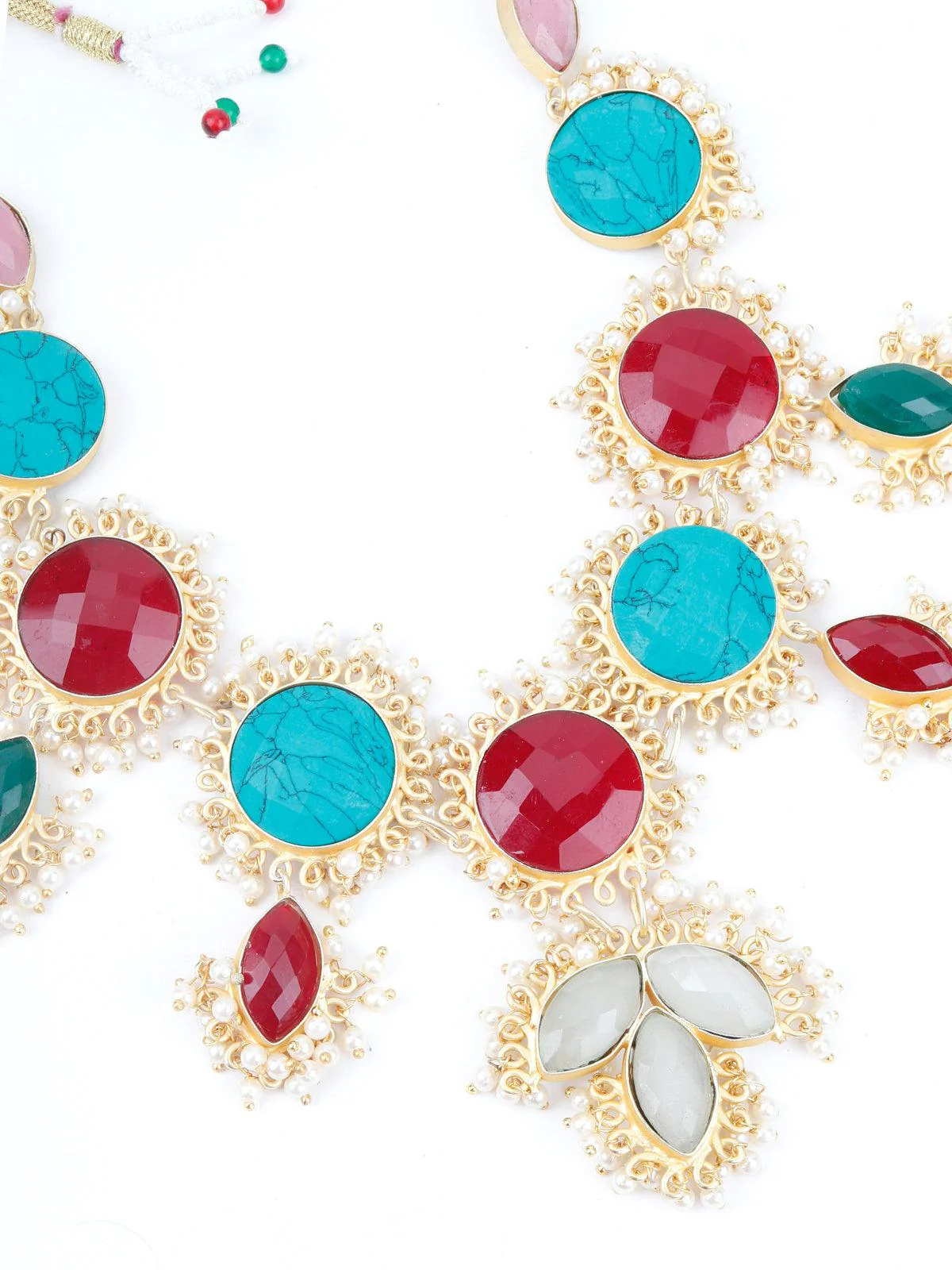 Odette Women Coloured Rhinestone Necklace - Image 5