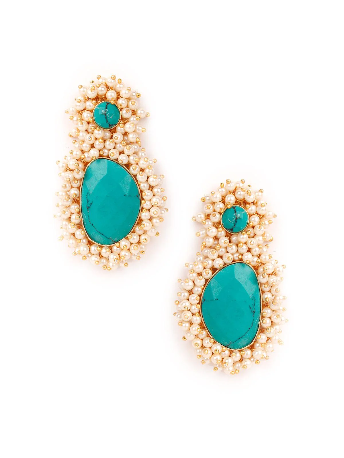Odette Women Contemporary Emerald Green Dangler - Image 3